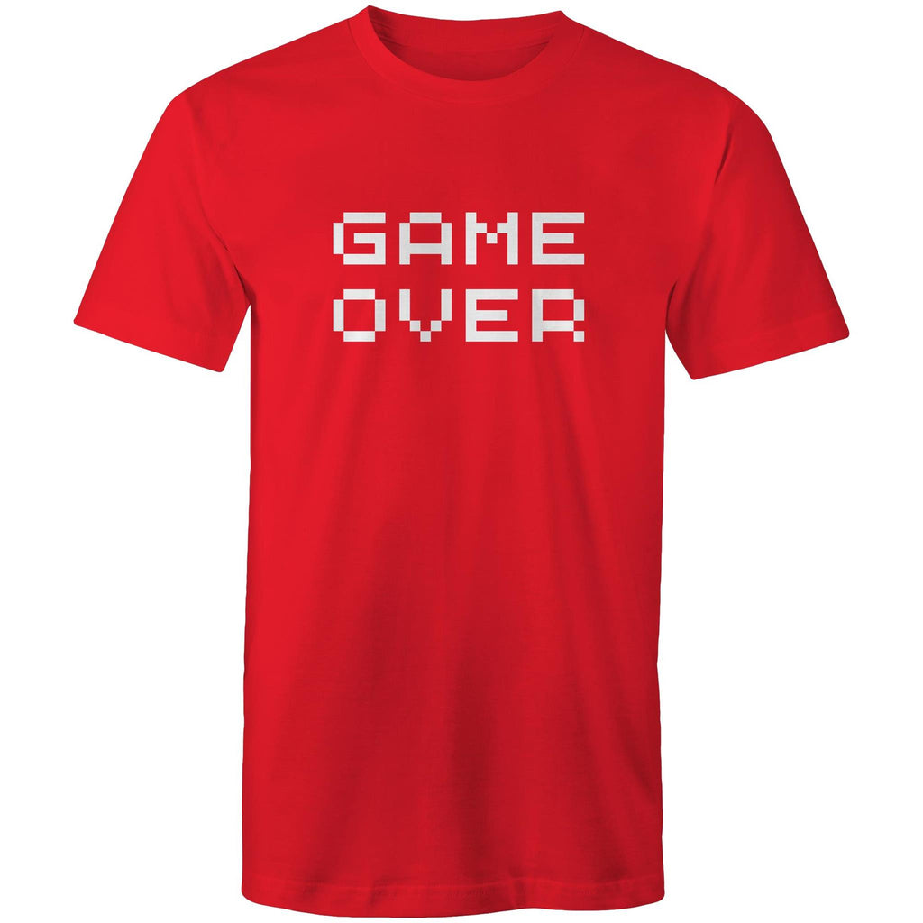 Game Over - Mens T-Shirt Red Mens T-shirt Games Printed In Australia