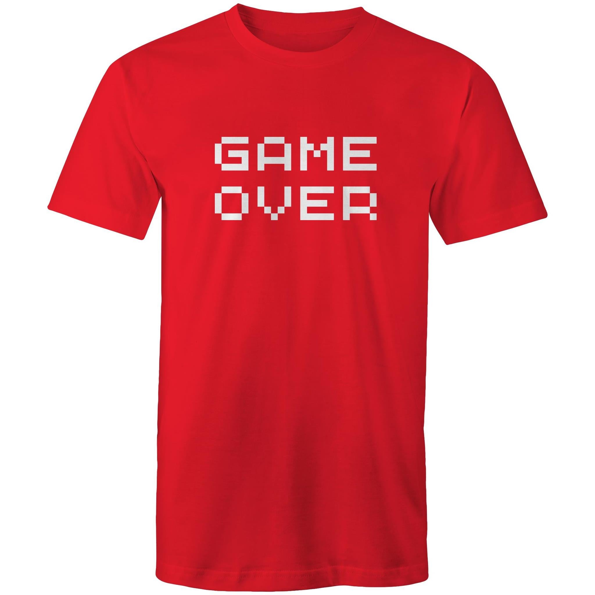 Game Over - Mens T-Shirt Red Mens T-shirt Games Printed In Australia