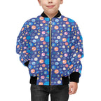 Planets On Blue Kids Bomber Jacket