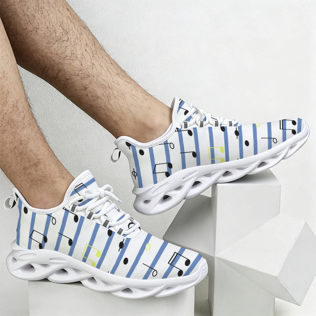 Music Stripes Men's Twisted Sole Sneakers