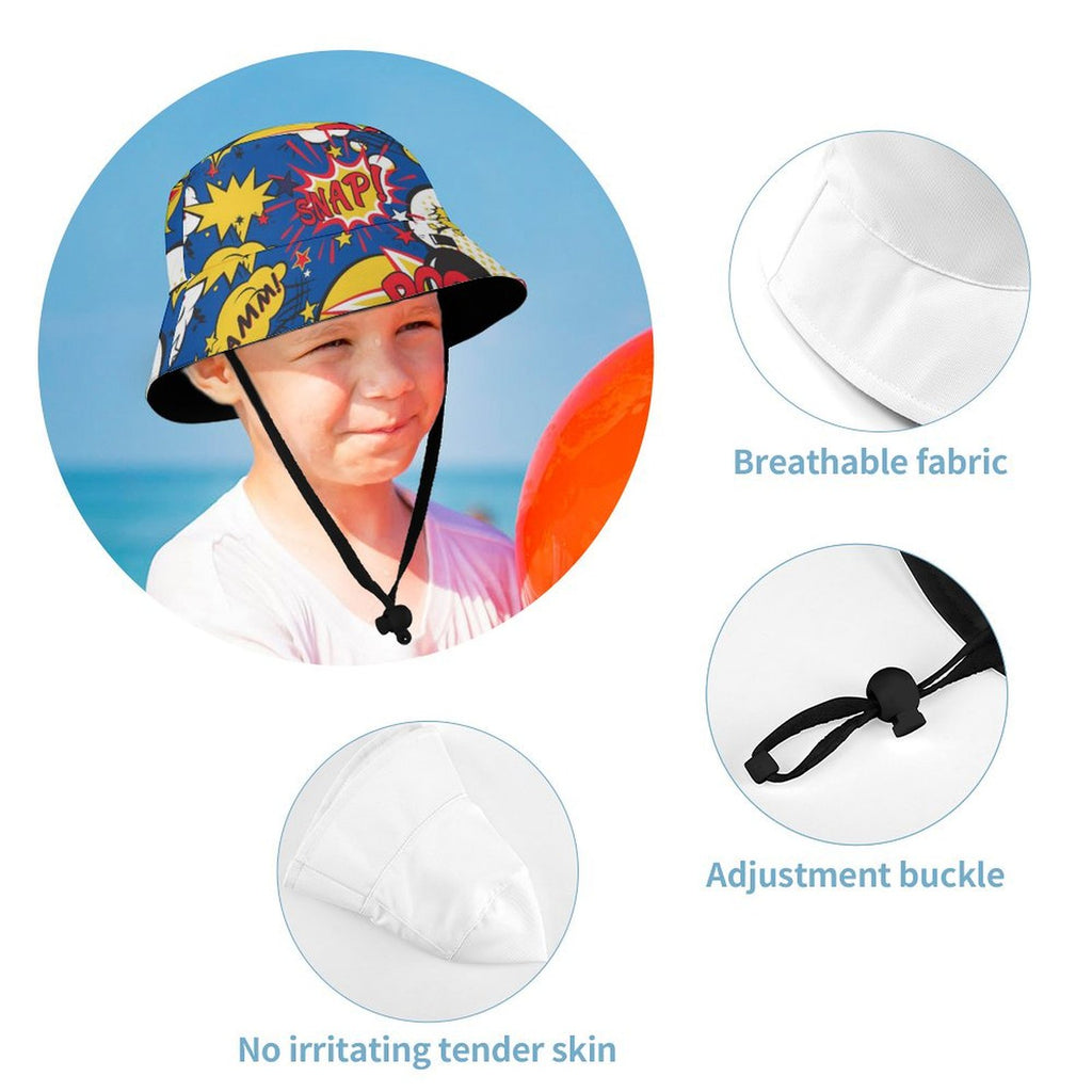 Blue Comic Book - Kids Bucket Hat