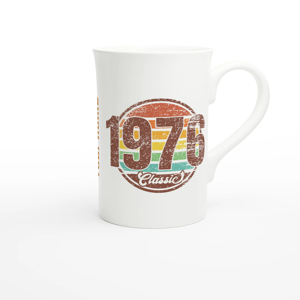 Personalised - 1976 Classic - White 10oz Porcelain Slim Mug Personalised Porcelain Mug Globally Fulfilled