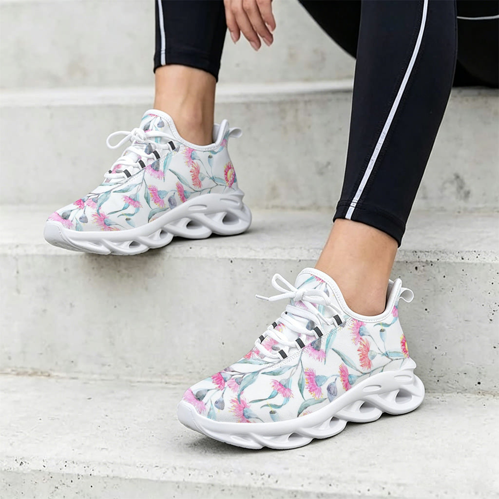 Pink Eucalyptus Flowers Women's Twisted Sole Sneakers