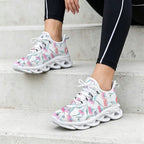 Pink Eucalyptus Flowers Women's Twisted Sole Sneakers