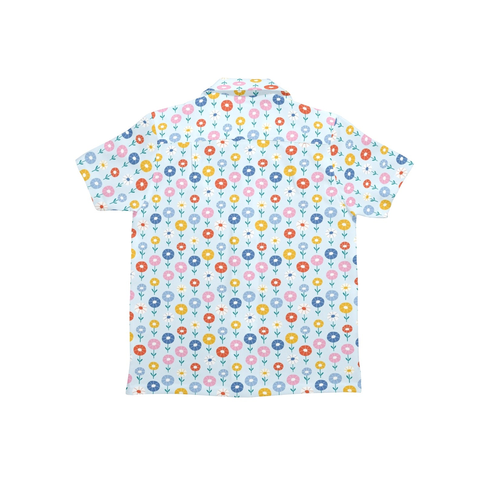 Abstract Cute Flowers Junior Kids Hawaiian Shirt