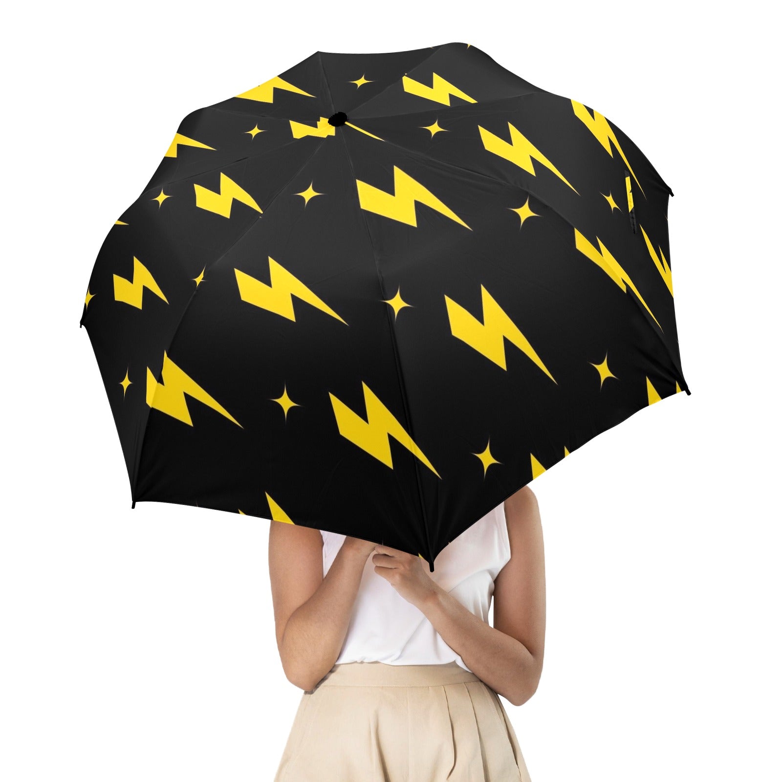 Yellow Lightning - Semi-Automatic Foldable Umbrella (Model U12) Semi-Automatic Foldable Umbrella (U12)