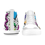 80's Abstract - Men's High Top Canvas Shoes Men's Classic High Top Canvas Shoes Printed Offshore Retro