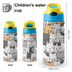 Cat Hello - Little Kids Water Bottle Little Kids Water Bottle animal Printed Offshore