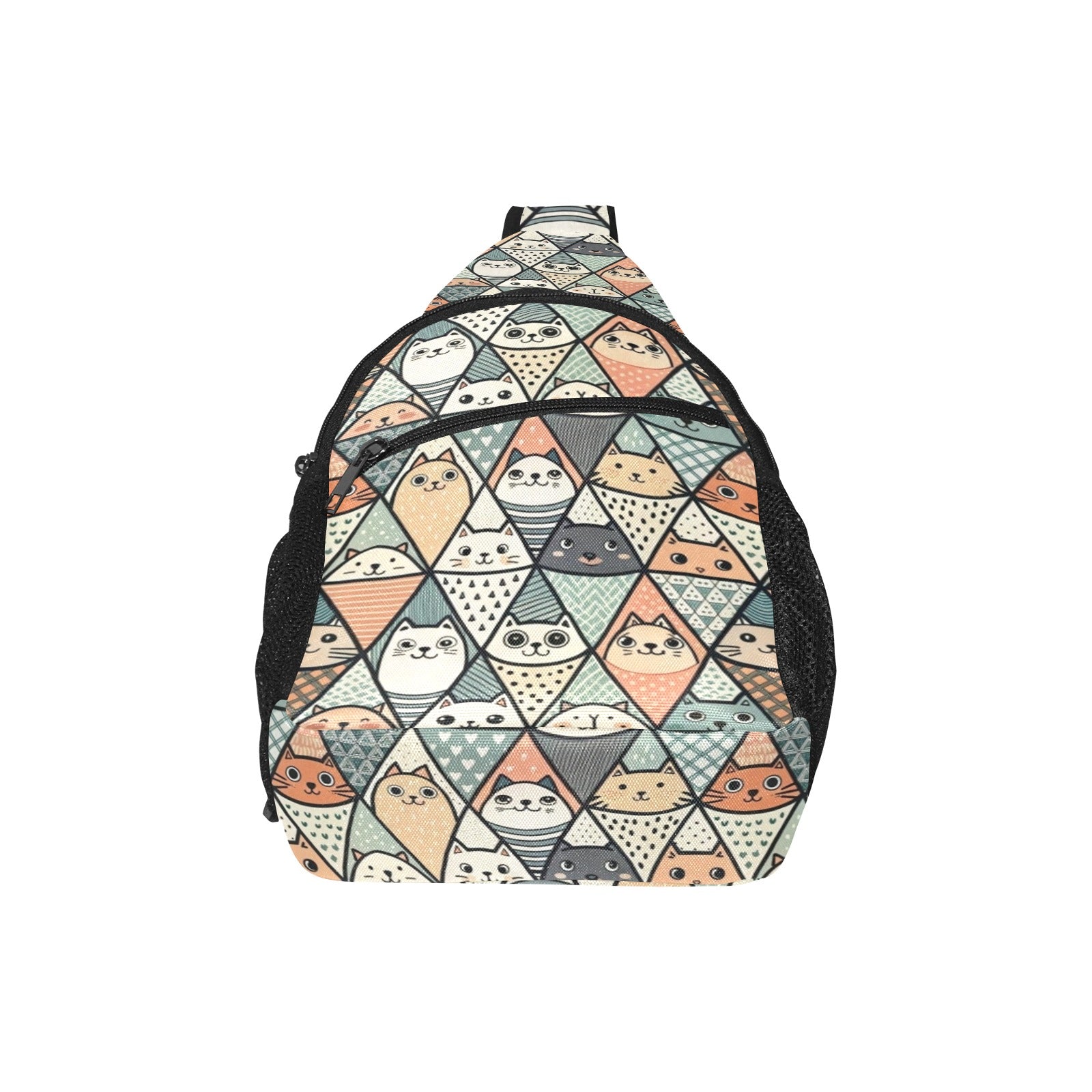 Diamond Cat Pattern Chest Bag Cross Body Chest Bag animal Printed Offshore