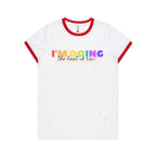 I'm Doing The Best I Can - Women's Ringer Tee White Red
