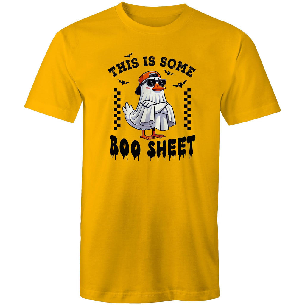 This Is Some Boo Sheet, Halloween - Mens T-Shirt Gold Mens T-shirt Halloween Printed In Australia