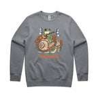 Stay Weird, Guitar Playing Frog On A Snail AS Colour Stencil Crew Sweatshirt Unisex Gravel Sweatshirt animal Music Printed In Australia