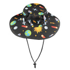Busy Space - Wide Brim Bucket Hat Wide Brim Bucket Hat Printed Offshore Space
