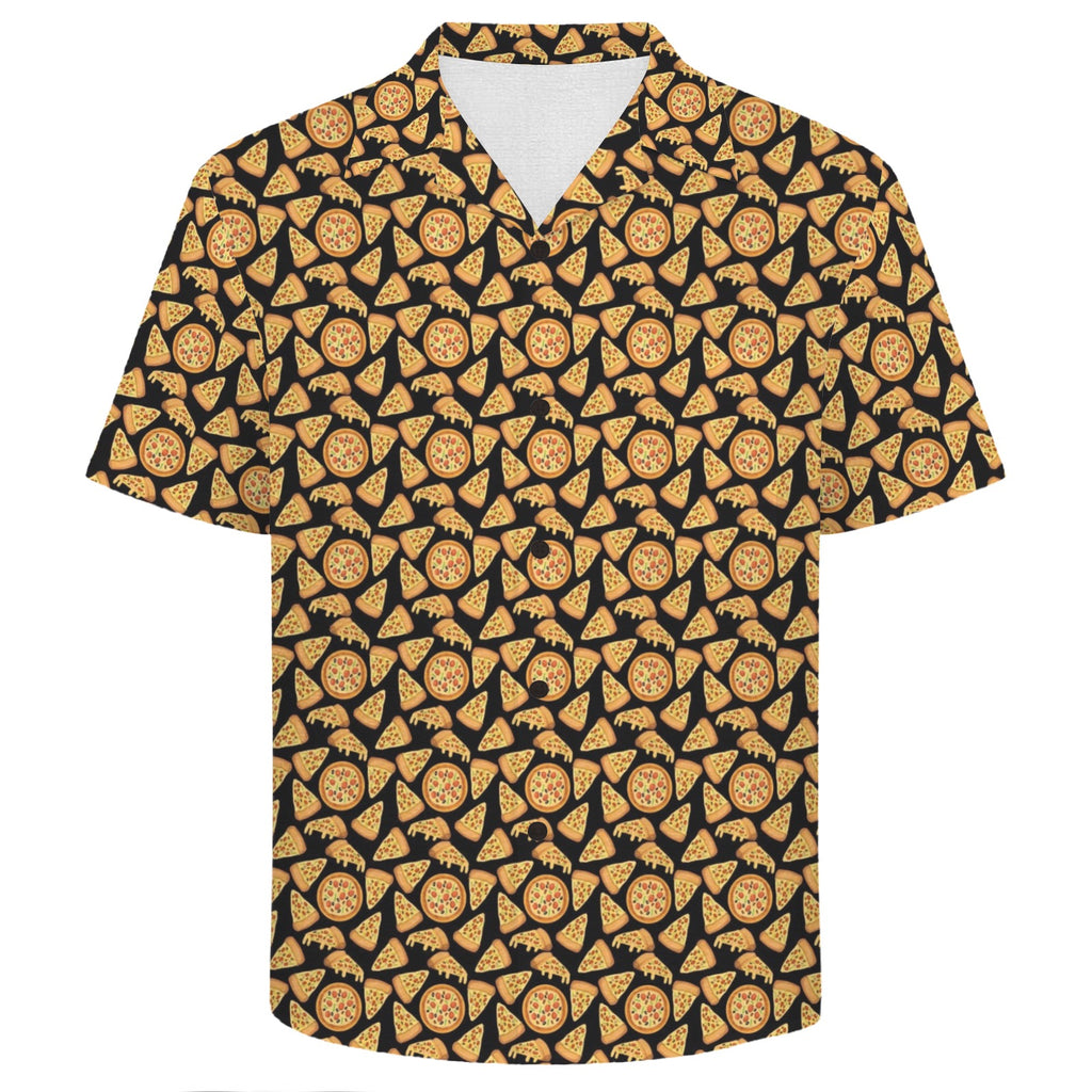All The Pizza Men's Crinkle Hawaiian Shirt