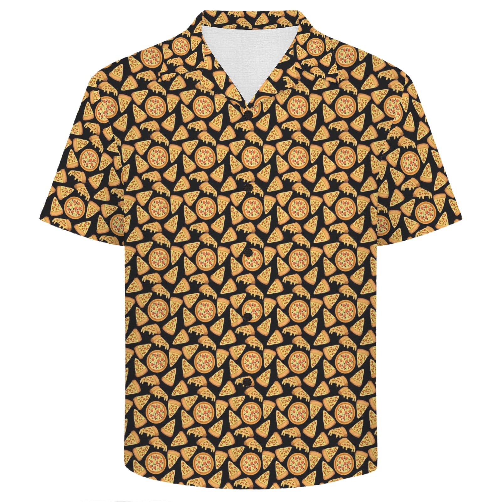 All The Pizza Men's Crinkle Hawaiian Shirt