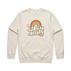 Kindness Matters - AS Colour Stencil Crew Sweatshirt Ecru Sweatshirt Kindness Printed In Australia Retro