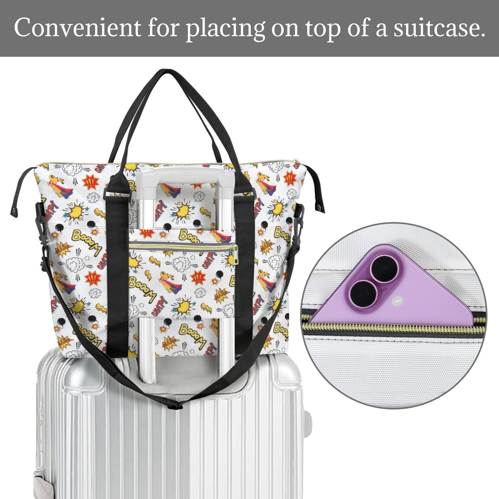 Super Dog Duffle Bag-Simple (Model 1715) Duffle Bag-Simple (1715)