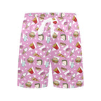 Fast Food Men's Mid-Length Beach Shorts Men's Mid-Length Beach Shorts Food Printed Offshore
