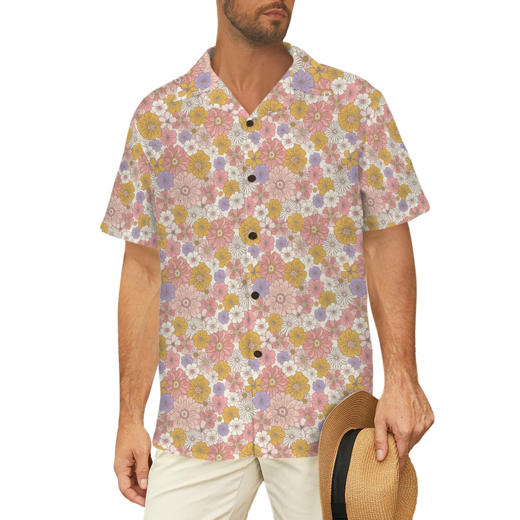Faded Floral Men's Hawaiian Shirt