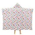 Cute Bugs Kids Hooded Blanket 100cm x 130cm white 40"×50" Kids Hooded Blanket Printed Offshore