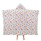 Cute Bugs Kids Hooded Blanket 100cm x 130cm white 40"×50" Kids Hooded Blanket Printed Offshore