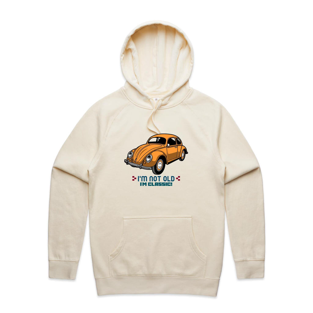 I'm Not Old, I'm Classic - Mens Hoodie Ecru Mens Hoodie Dad Printed In Australia