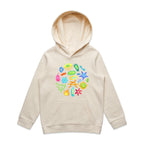 Under The Microscope - Kids Hoodie Ecru Kids Hoodie Printed In Australia