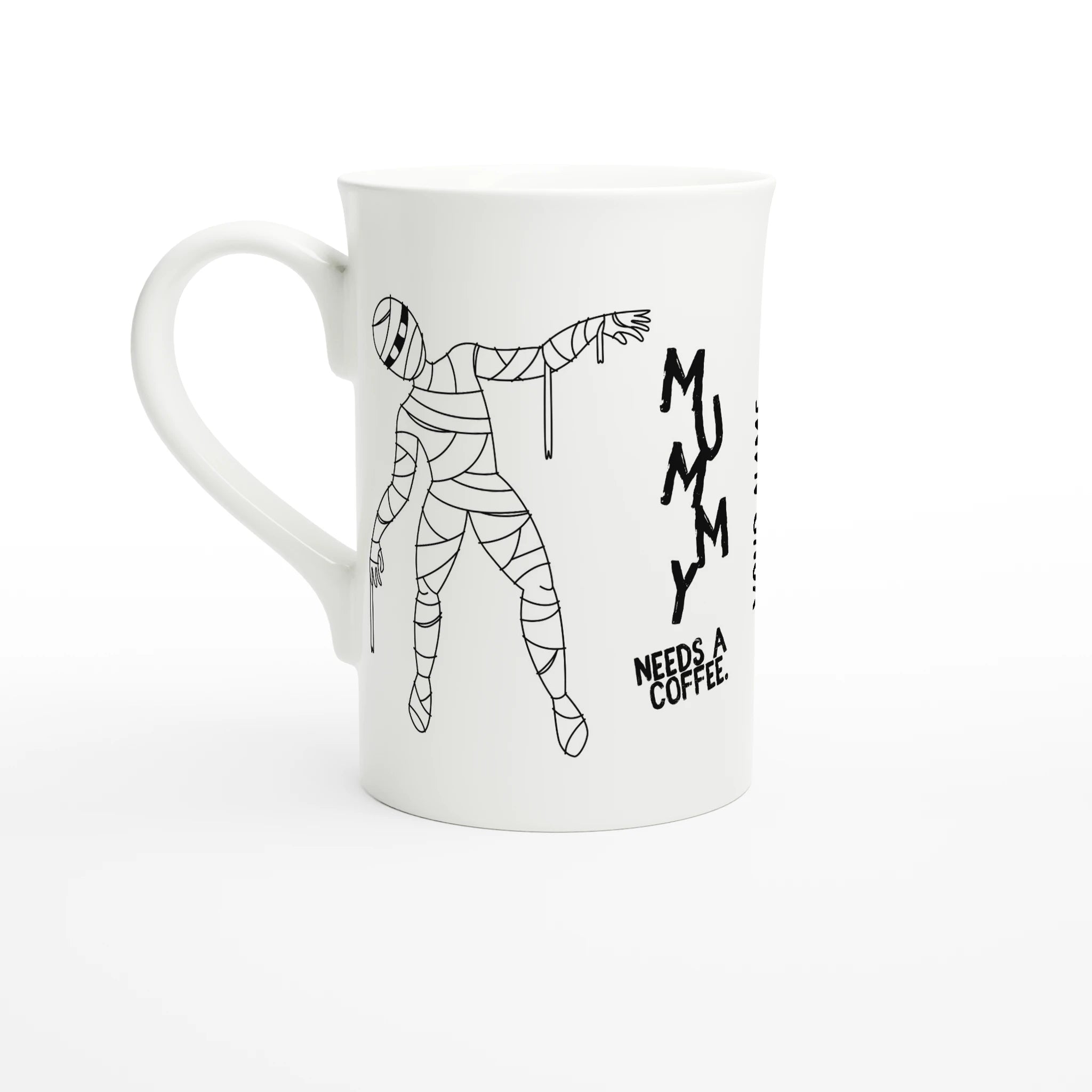 Personalised - Mummy Needs A Coffee - White 10oz Porcelain Slim Mug Default Title Personalised Porcelain Mug Globally Fulfilled Mum