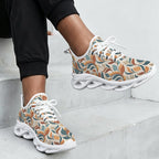 Whimsical Leaf Swirl Women's Twisted Sole Sneakers