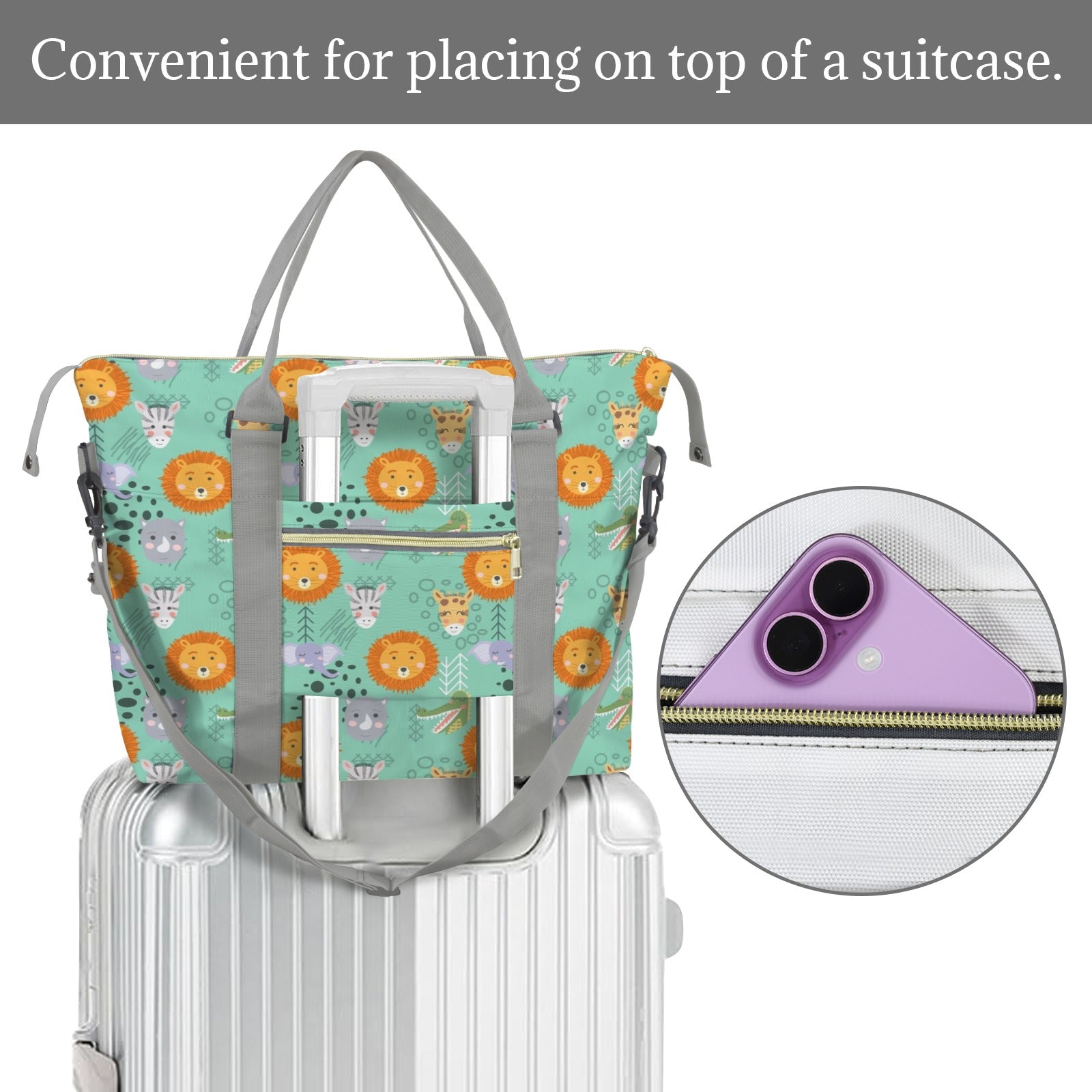 Safari Animals Duffle Bag-Simple (Model 1715) Duffle Bag-Simple (1715)