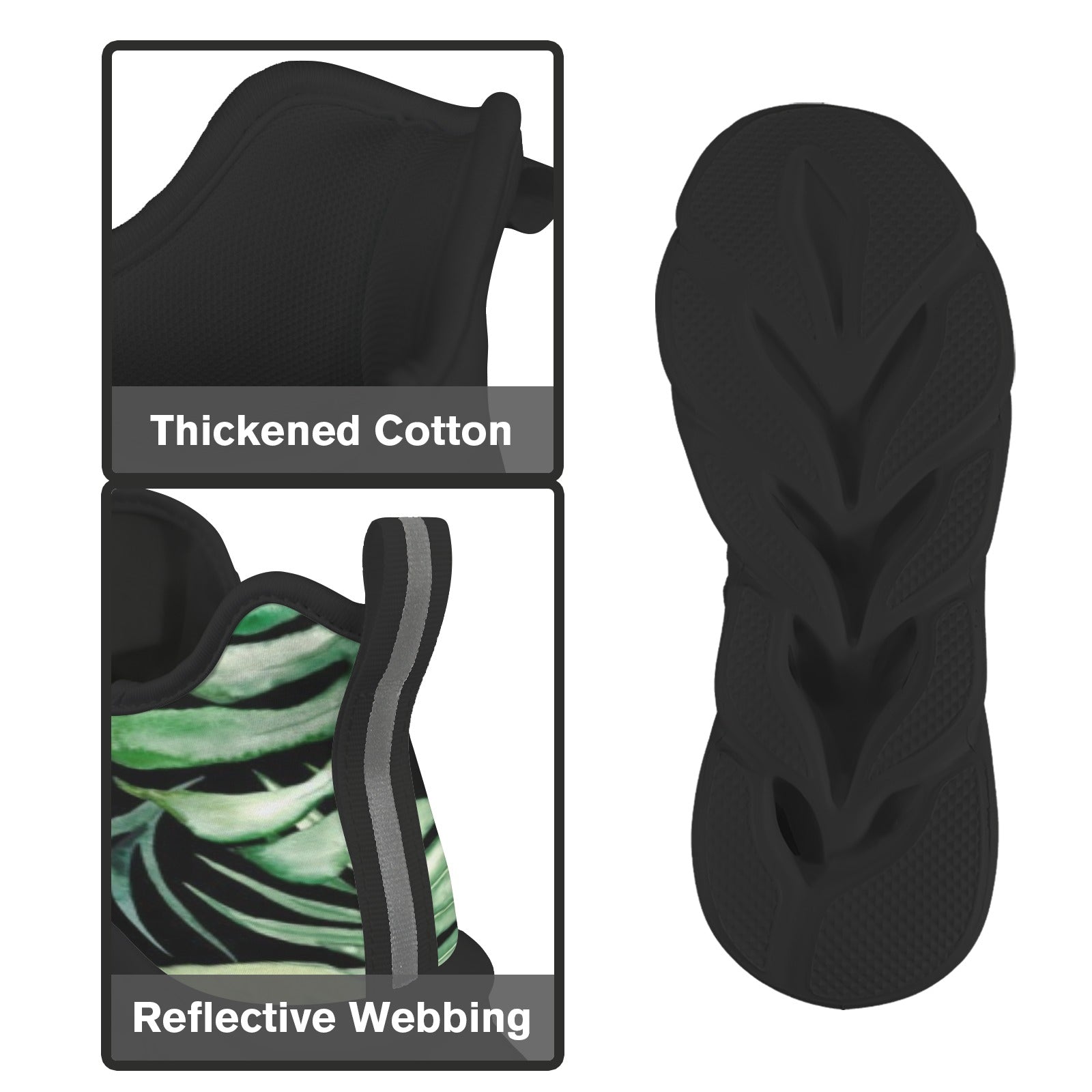 Jungle Leaves Men's Twisted Sole Sneakers