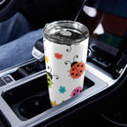 Ladybugs - 20oz Mobile Tumbler with Lid (Black Lock) 20oz Travel Mug animal Printed Offshore