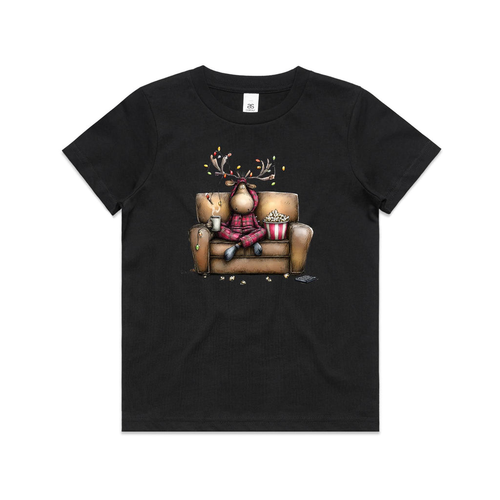 Reindeer, Christmas Movies Watching T-shirt - Kids T-shirt