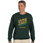 Personalised - The Best Dad In The Galaxy - Classic Unisex Crewneck Sweatshirt | Gildan® 18000 S Forest Green Personalised Sweatshirt customise Dad Globally Fulfilled personalise