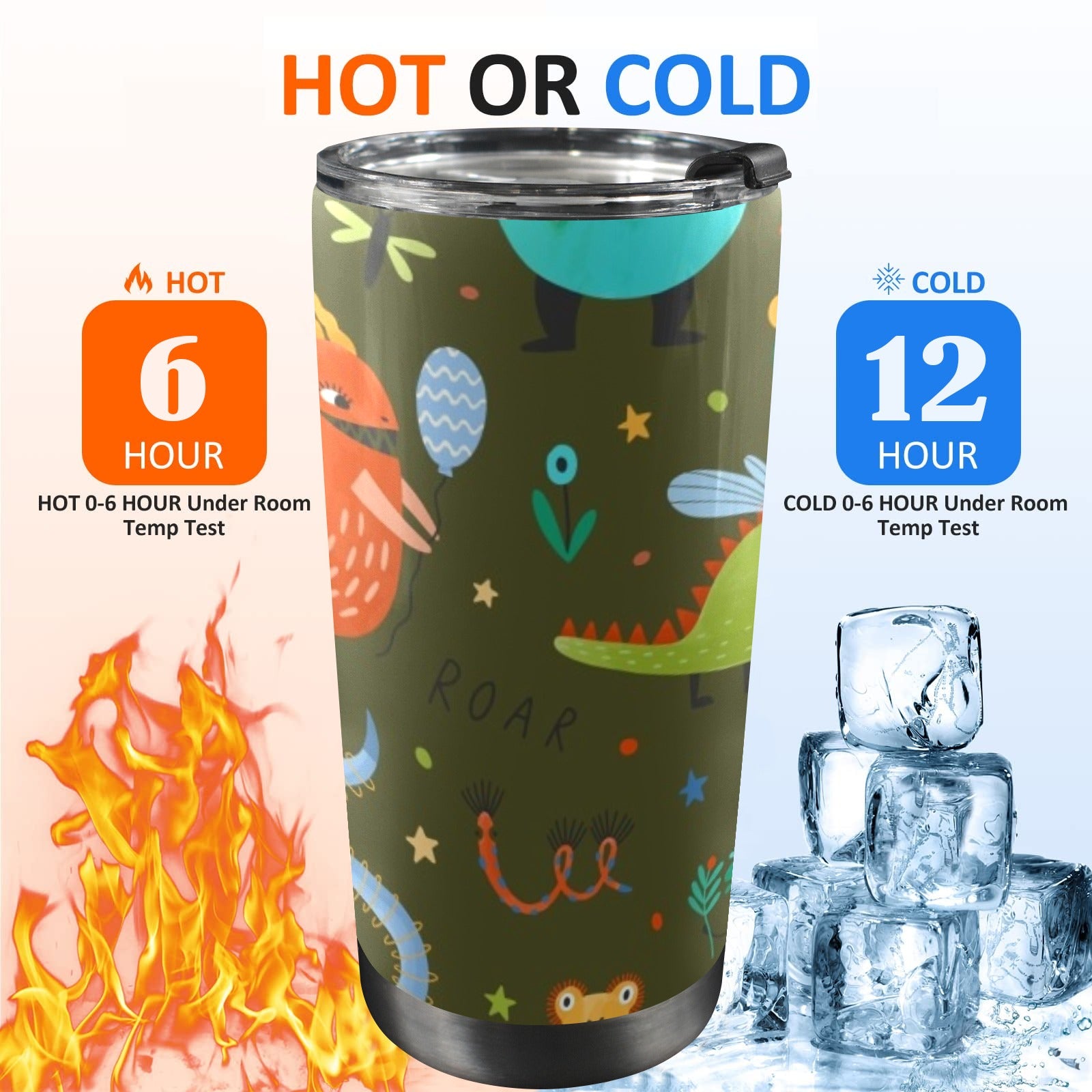 Monsters - 20oz Mobile Tumbler with Lid (Black Lock) 20oz Travel Mug Printed Offshore Sci Fi
