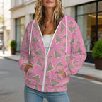 Fairy Bread Pink Women's Full-Zip Hoodie