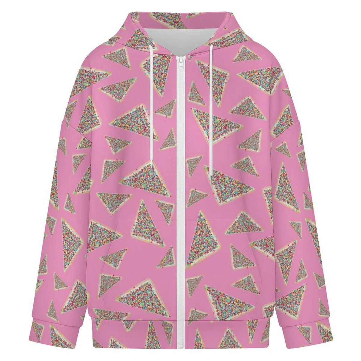 Fairy Bread Pink Women's Full-Zip Hoodie