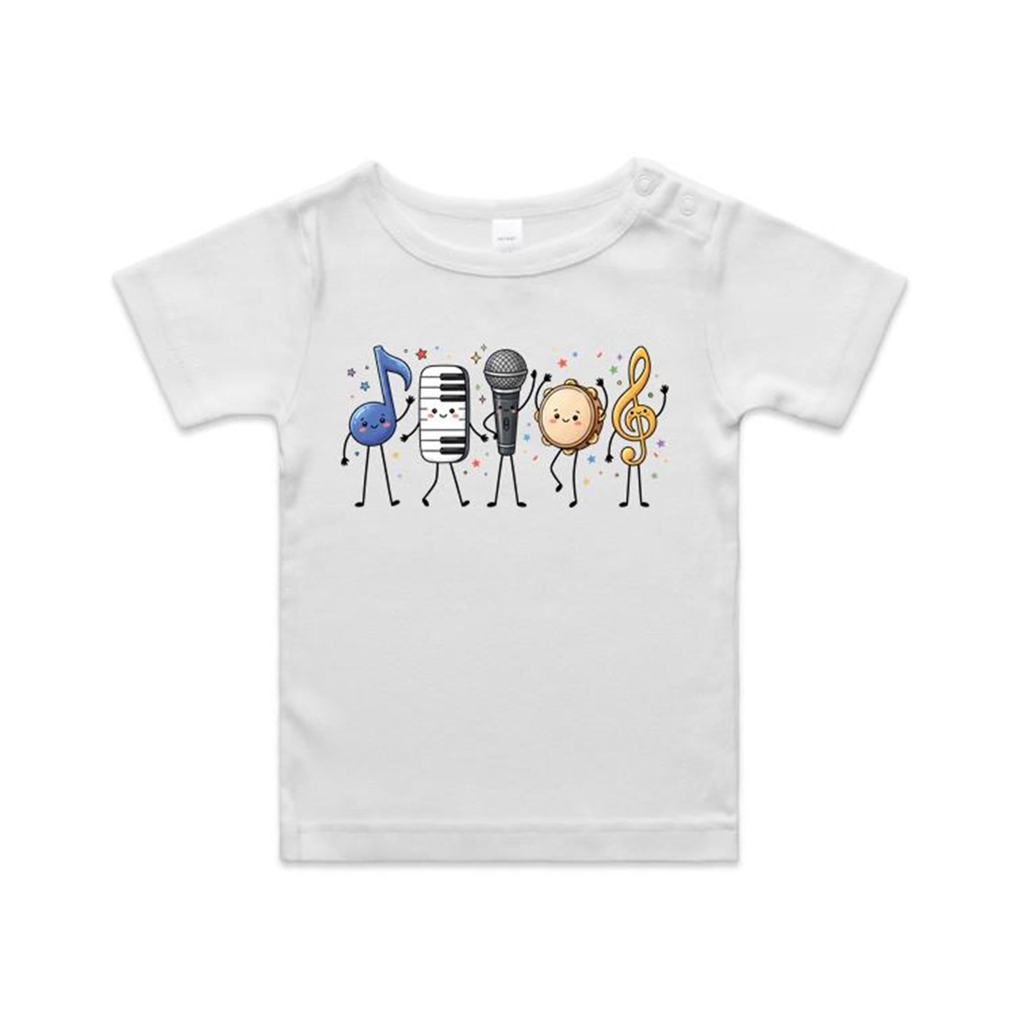 Cute Music Characters AS Colour Baby T-shirt