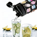 Cute Animal Ice Blocks - Insulated Water Bottle with Dual-Use Lid (18oz) Insulated Water Bottle with Dual-Use Lid (18oz) animal Food Printed Offshore