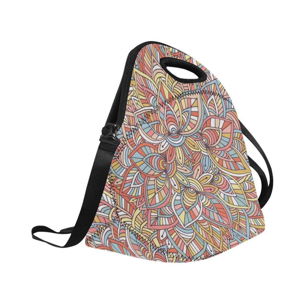 Colour Floral - Neoprene Lunch Bag Neoprene Lunch Bag Printed Offshore