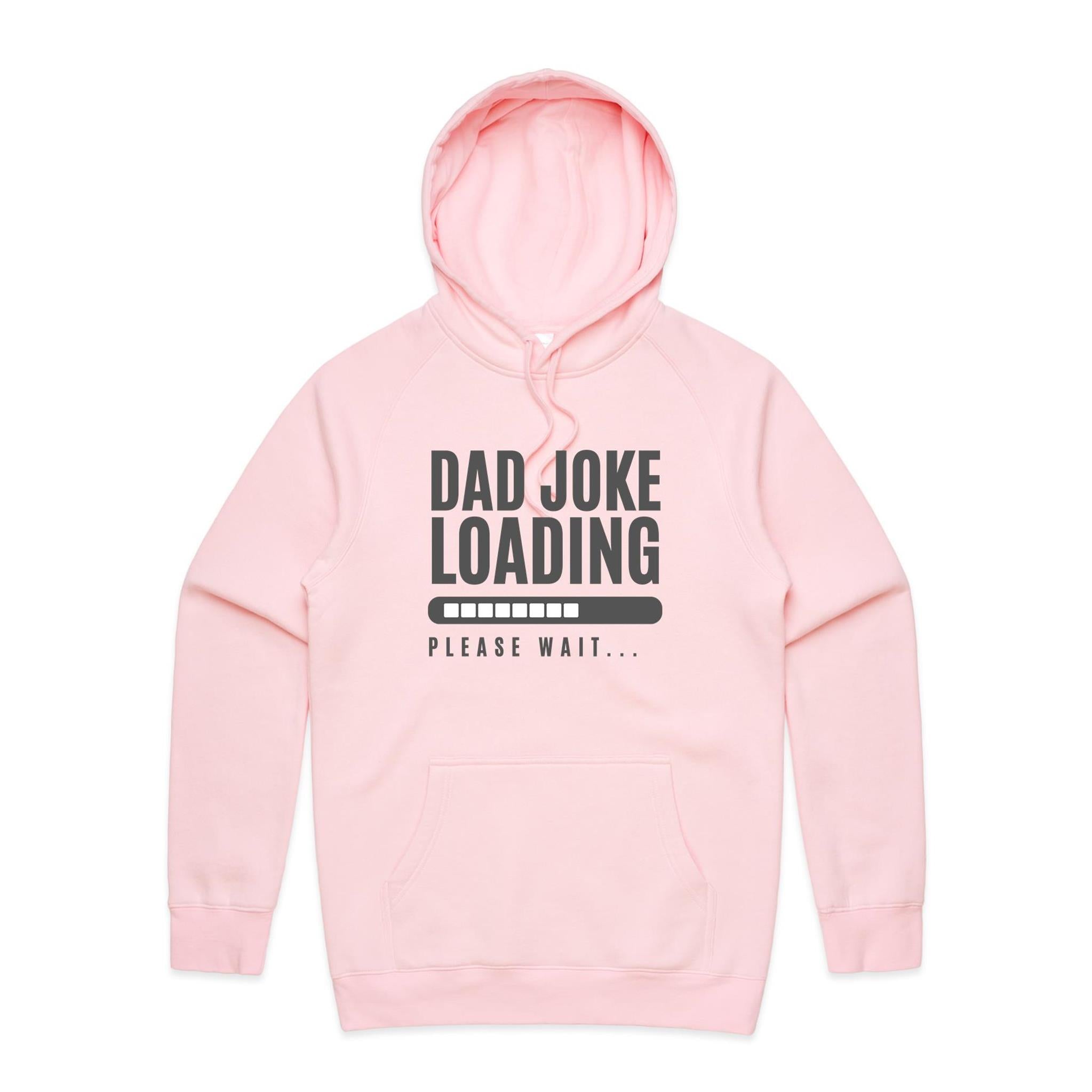 Dad Joke Loading - Mens Hoodie Pink Mens Hoodie Dad Printed In Australia