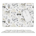 Bears Leather Mouse Pad white One size Leather Mouse Pad animal Printed Offshore