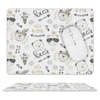 Bears Leather Mouse Pad white One size Leather Mouse Pad animal Printed Offshore