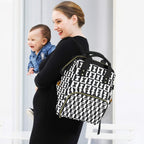 Chess Black And White - Multi-Function Backpack, Nappy / Diaper Bag