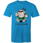 Cool Beans, Coffee - Mens T-Shirt Arctic Blue Mens T-shirt Coffee Printed In Australia