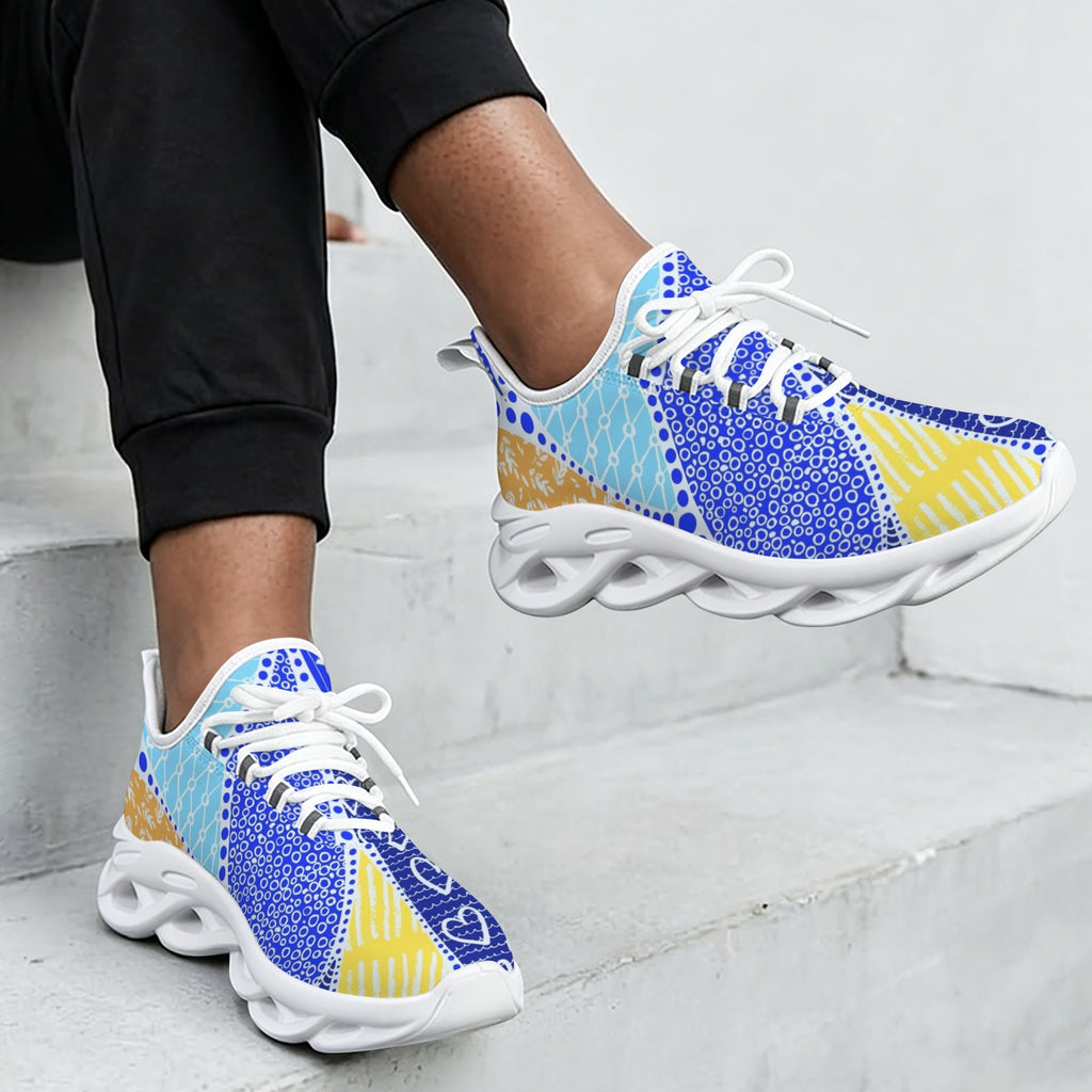 Blue Swirl Women's Twisted Sole Sneakers