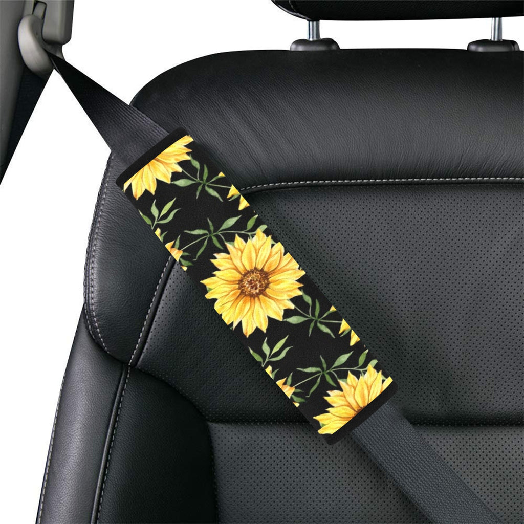 Painted Sunflowers Car Seat Belt Cover 7''x10'' (Pack of 2) Car Seat Belt Cover 7x10 (Pack of 2) Plants Printed Offshore