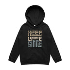 Keep Life Simple - Kids Hoodie Black Kids Hoodie Printed In Australia