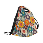 Happy Retro Flowers - Neoprene Lunch Bag Neoprene Lunch Bag Printed Offshore