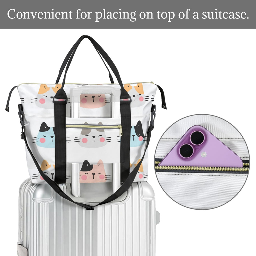 Cat Faces Duffle Bag-Simple (Model 1715) Duffle Bag-Simple (1715)